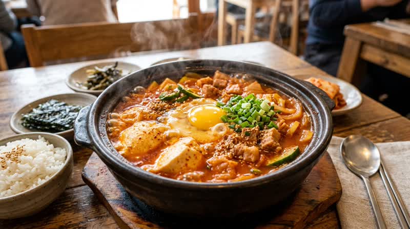 Korean Sundubu Jjigae (Soft Tofu Stew)