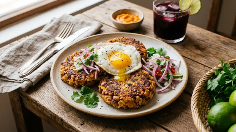 Tacu Tacu (Rice and Bean Cakes)