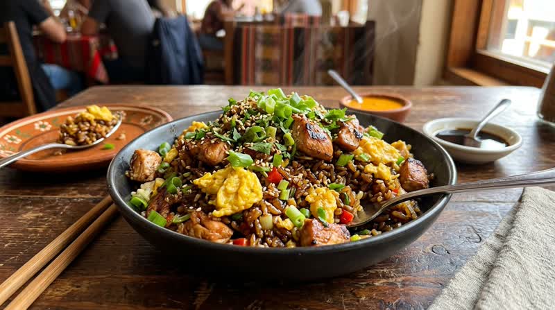 Chaufa de Pollo (Peruvian Chicken Fried Rice)